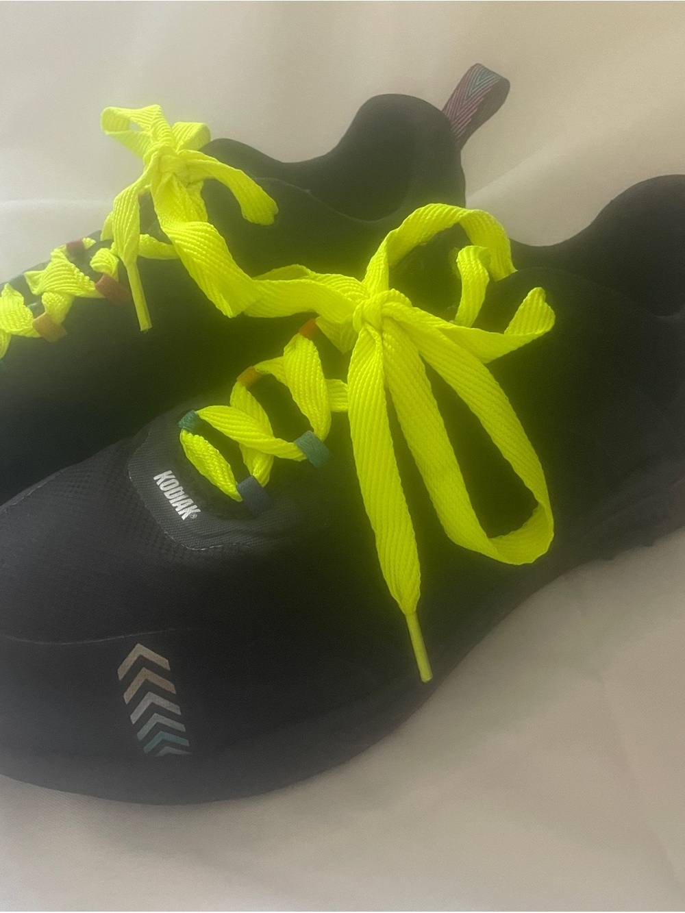 Kodiak steel toe with Neon Yellow Laces